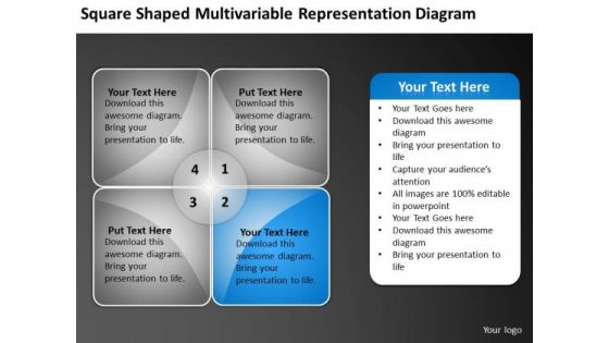 Representation Diagram Ppt Template For Writing Business Plan PowerPoint Templates