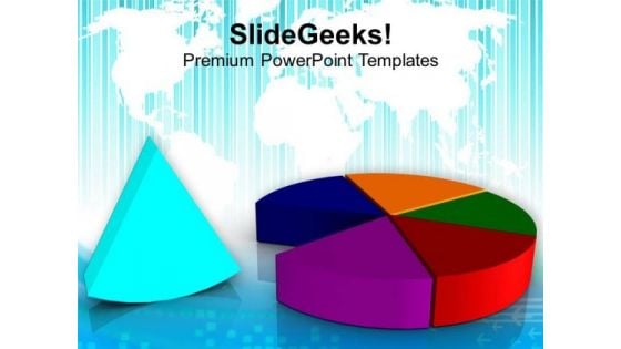 Representation Of Pie Chart Market Growth PowerPoint Templates Ppt Backgrounds For Slides 0413