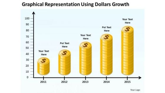 Representation Using Dollars Growth Examples Of Business Plan Outline PowerPoint Slides