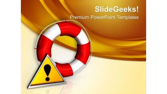 Rescue Icon Attention Business PowerPoint Templates Ppt Backgrounds For Slides 0113