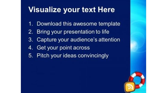 Rescue Icon Rss Information PowerPoint Templates Ppt Backgrounds For Slides 0113