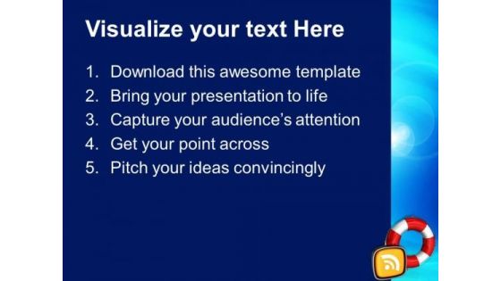Rescue Icon Rss Information PowerPoint Templates Ppt Backgrounds For Slides 0113