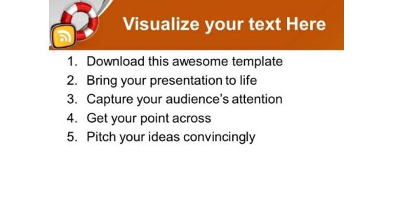Rescue Icon Rss Technology PowerPoint Templates And PowerPoint Themes 1012