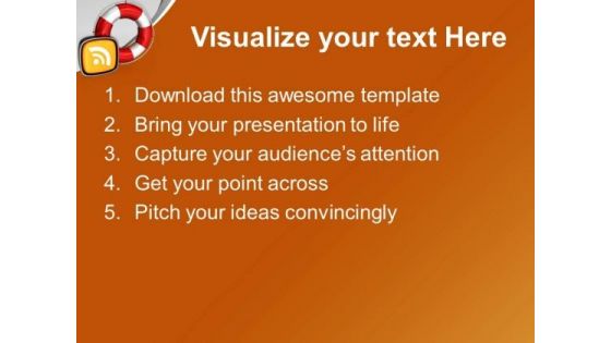 Rescue Icon Rss Technology PowerPoint Templates And PowerPoint Themes 1012