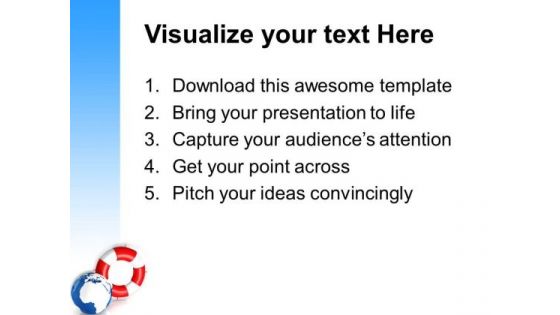 Rescue Icon World Global PowerPoint Templates And PowerPoint Themes 0612