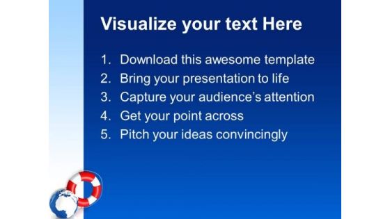 Rescue Icon World Global PowerPoint Templates And PowerPoint Themes 0612