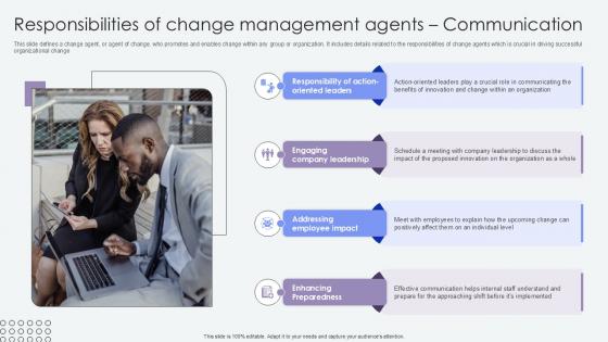 Responsibilities Of Change Management Agents Communication PPT Example CM SS V