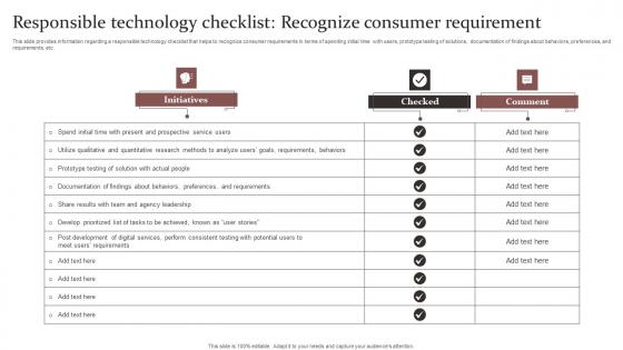 Responsible Technology Checklist Responsible Technology Governance Manual Structure Pdf