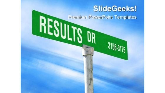 Results Themed Street Symbol PowerPoint Themes And PowerPoint Slides 0911