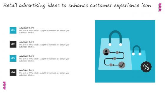 Retail Advertising Ideas To Enhance Customer Experience Icon Sample Pdf