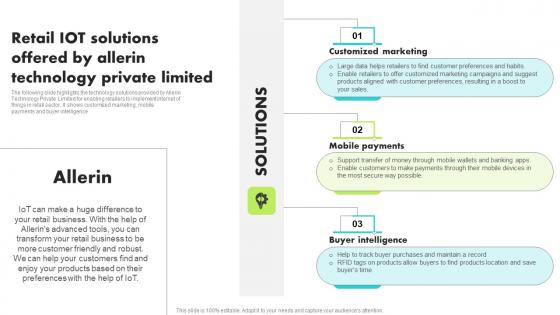 Retail IoT Solutions Offered By Allerin Guide For Retail IoT Solutions Analysis Brochure Pdf