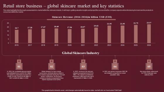 Retail Store Business Global Skincare Market And Key Statistics Fashion Business Plan Ideas Pdf
