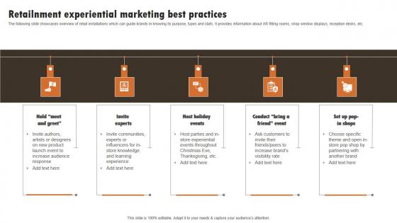 Retailnment Experiential Marketing Best Practices Experiential Marketing Technique Clipart PDF