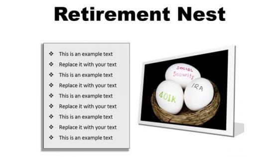 Retirement Nest Future PowerPoint Presentation Slides F