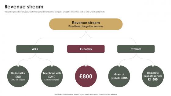 Revenue Stream Probate Assistance Solutions Company Investor Funding Elevator Pitch Deck