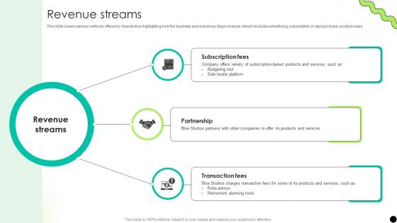 Revenue Streams Digital Payment Platform Pitch Deck
