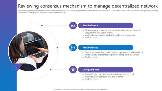 Reviewing Consensus Mechanism Comprehensive Guide To Blockchain Digital Security Summary Pdf