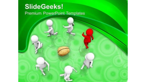 Revolve Around The Brain Ideas Of Team PowerPoint Templates Ppt Backgrounds For Slides 0513