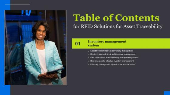 RFID Solutions For Asset Traceability Table Of Contents Ideas Pdf