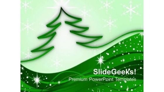 Ribbon Christmas Tree PowerPoint Templates And PowerPoint Themes 1012