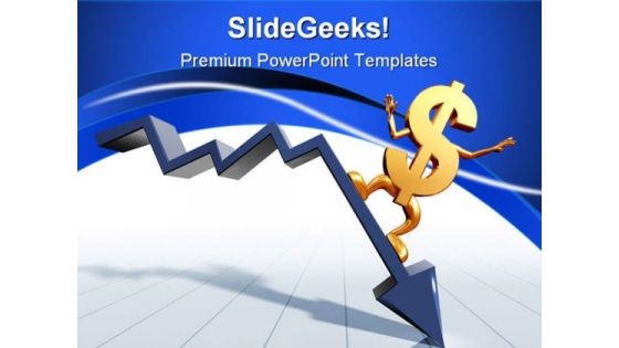 Riding The Downturn Business PowerPoint Themes And PowerPoint Slides 0811