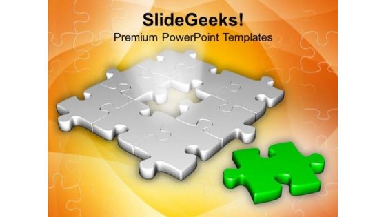 Right Part Can Fill The Problem Puzzle PowerPoint Templates Ppt Backgrounds For Slides 0613