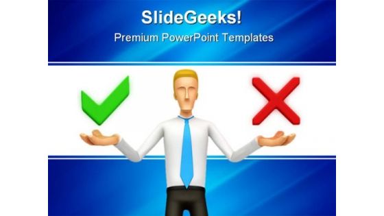 Right Wrong Finance PowerPoint Template 0810