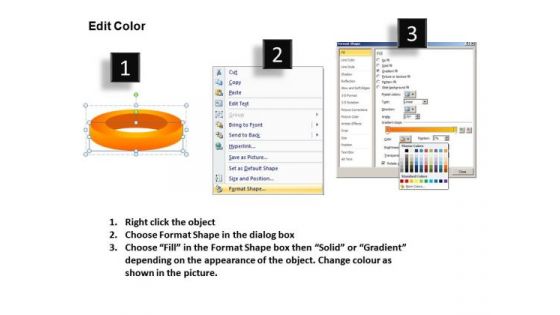 Ring Charts For PowerPoint Showing Steps Ppt Diagram Slides