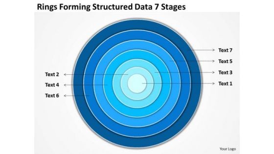 Rings Forming Structured Data 7 Stages Step By Business Plan Template PowerPoint Slides