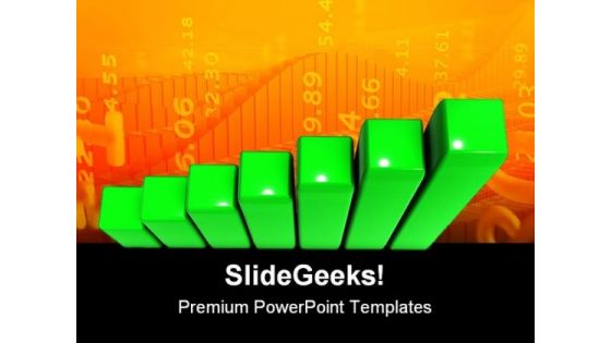 Rising Graph Business PowerPoint Backgrounds And Templates 1210