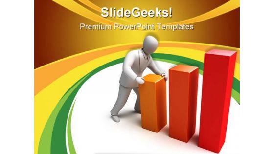 Rising Graph Business PowerPoint Templates And PowerPoint Backgrounds 0911