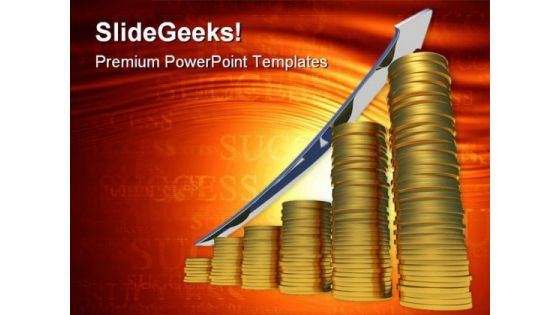 Rising Stocks Value Finance PowerPoint Themes And PowerPoint Slides 0811