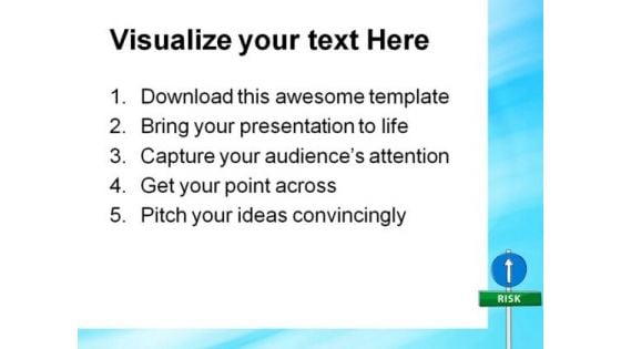Risk Ahead Business PowerPoint Themes And PowerPoint Slides 0911