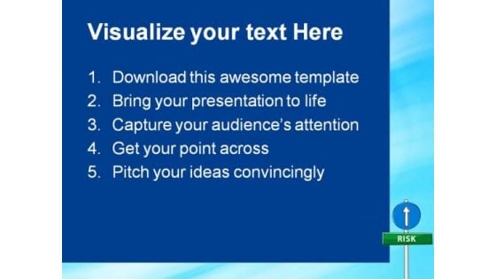 Risk Ahead Business PowerPoint Themes And PowerPoint Slides 0911