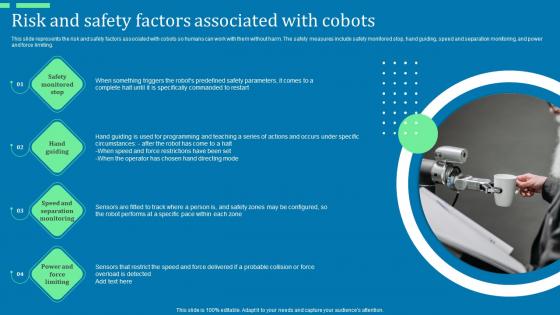 Risk And Safety Factors Associated With Cobots Ppt Outline Infographics Pdf