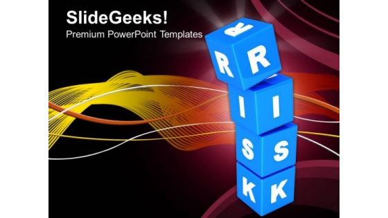 Risk Concept With Blue Cubes Business PowerPoint Templates And PowerPoint Themes 0912