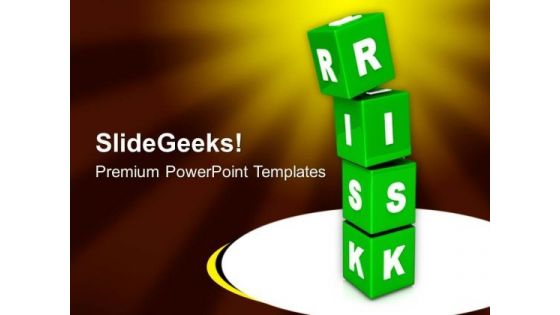 Risk Cubes Business Concept PowerPoint Templates Ppt Backgrounds For Slides 0213