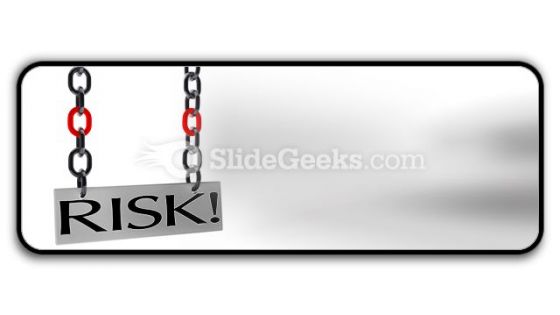 Risk Hanging PowerPoint Icon R Risk Hanging PowerPoint Icon R