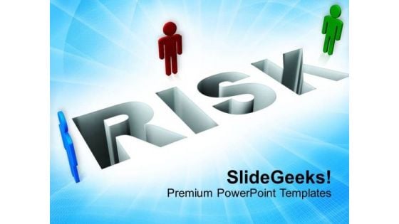 Risk With 3d Man Failure Profit Business PowerPoint Templates Ppt Backgrounds For Slides 0113