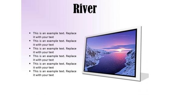 River Sunset PowerPoint Presentation Slides F