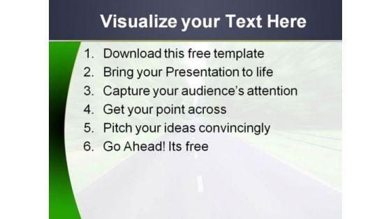 Road PowerPoint Template Road PowerPoint Template