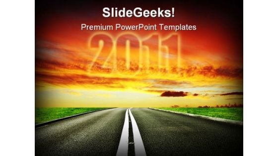 Road To Ahead2011 Future PowerPoint Themes And PowerPoint Slides 0211