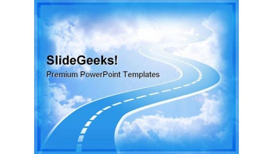 Road To Sky Metaphor PowerPoint Themes And PowerPoint Slides 0711
