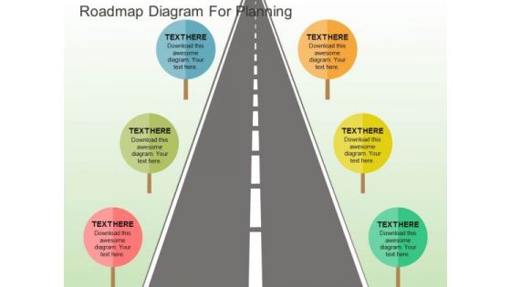 Roadmap Diagram For Planning PowerPoint Templates