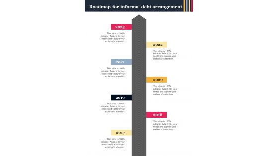 Roadmap For Informal Debt Arrangement One Pager Sample Example Document