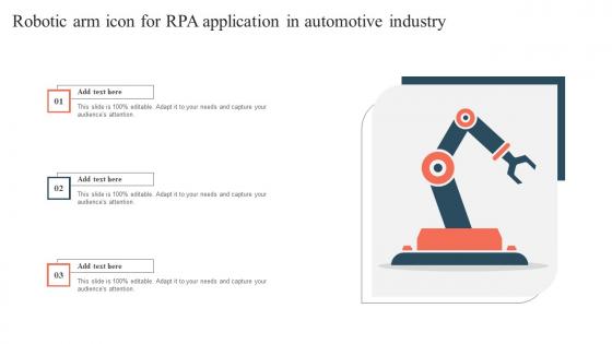 Robotic ARM Icon For RPA Application In Automotive Industry Download Pdf