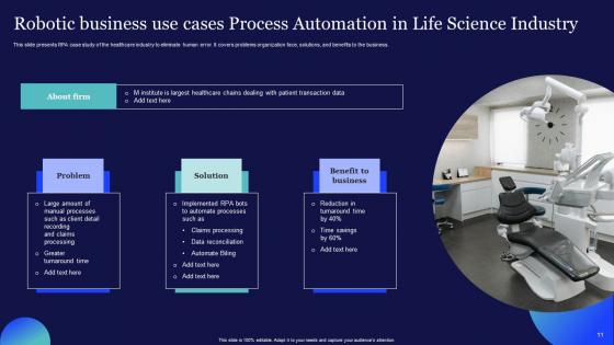 Robotic Process Automation In Life Science Industry Ppt Powerpoint Presentation Complete Deck With Slides