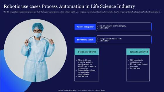 Robotic Use Cases Process Automation In Life Science Industry Summary Pdf Robotic Use Cases Process Automation In Life Science Industry Summary Pdf
