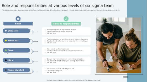 Role And Responsibilities At Lean Six Sigma In Manufacturing Ppt Powerpoint Role And Responsibilities At Lean Six Sigma In Manufacturing Ppt Powerpoint