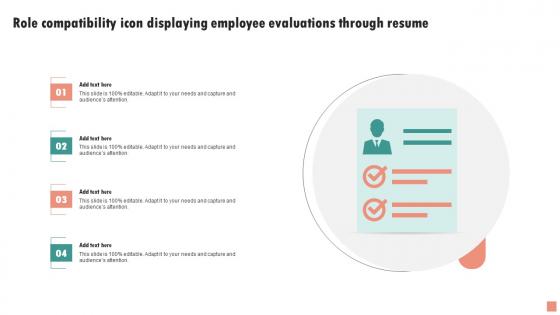 Role Compatibility Icon Displaying Employee Evaluations Through Resume Inspiration Pdf